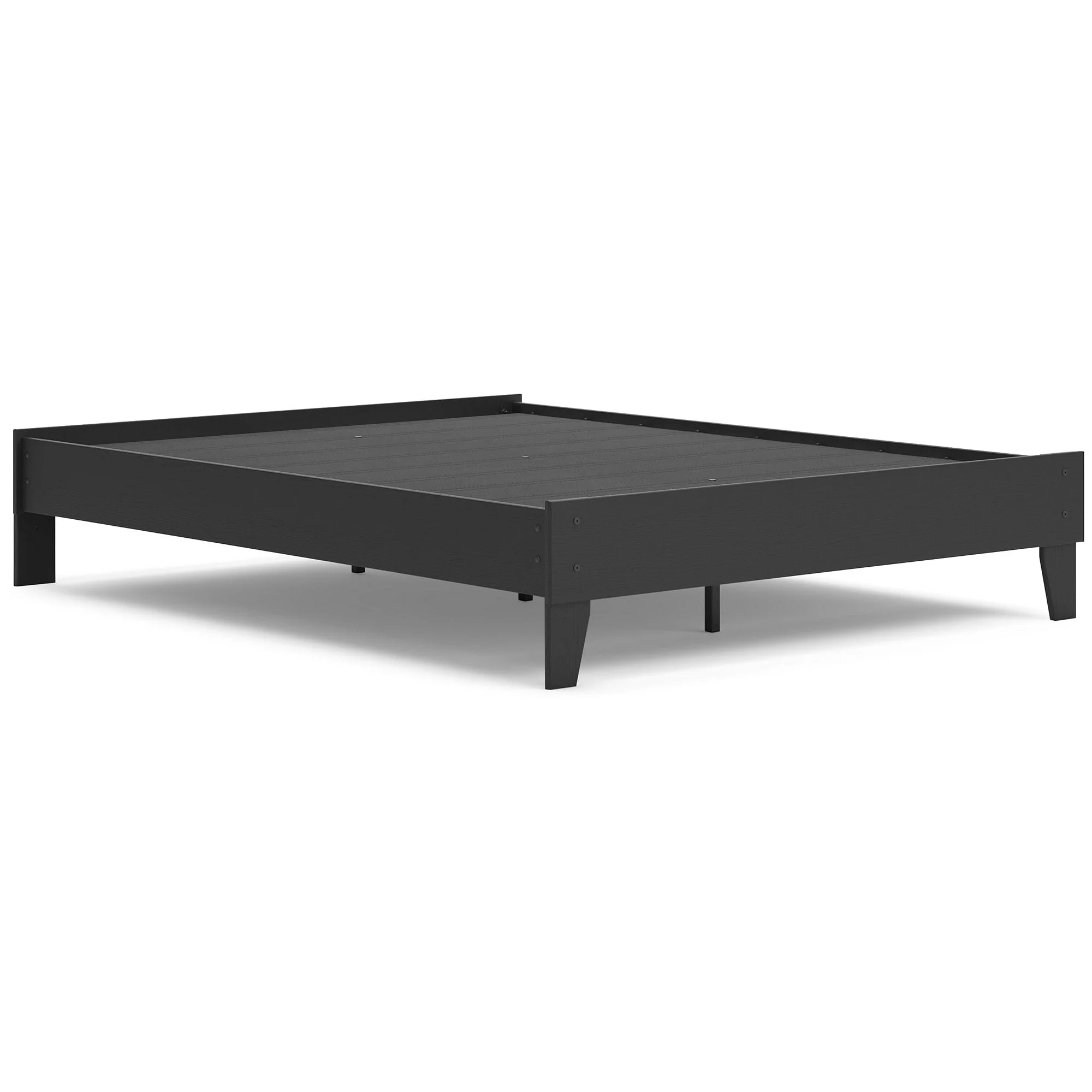 Signature Design by Ashley Socalle Black Platform Bed with 2 Nightstands