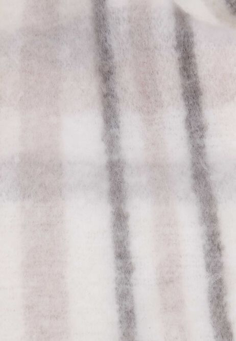 Womens Grey Check Scarf