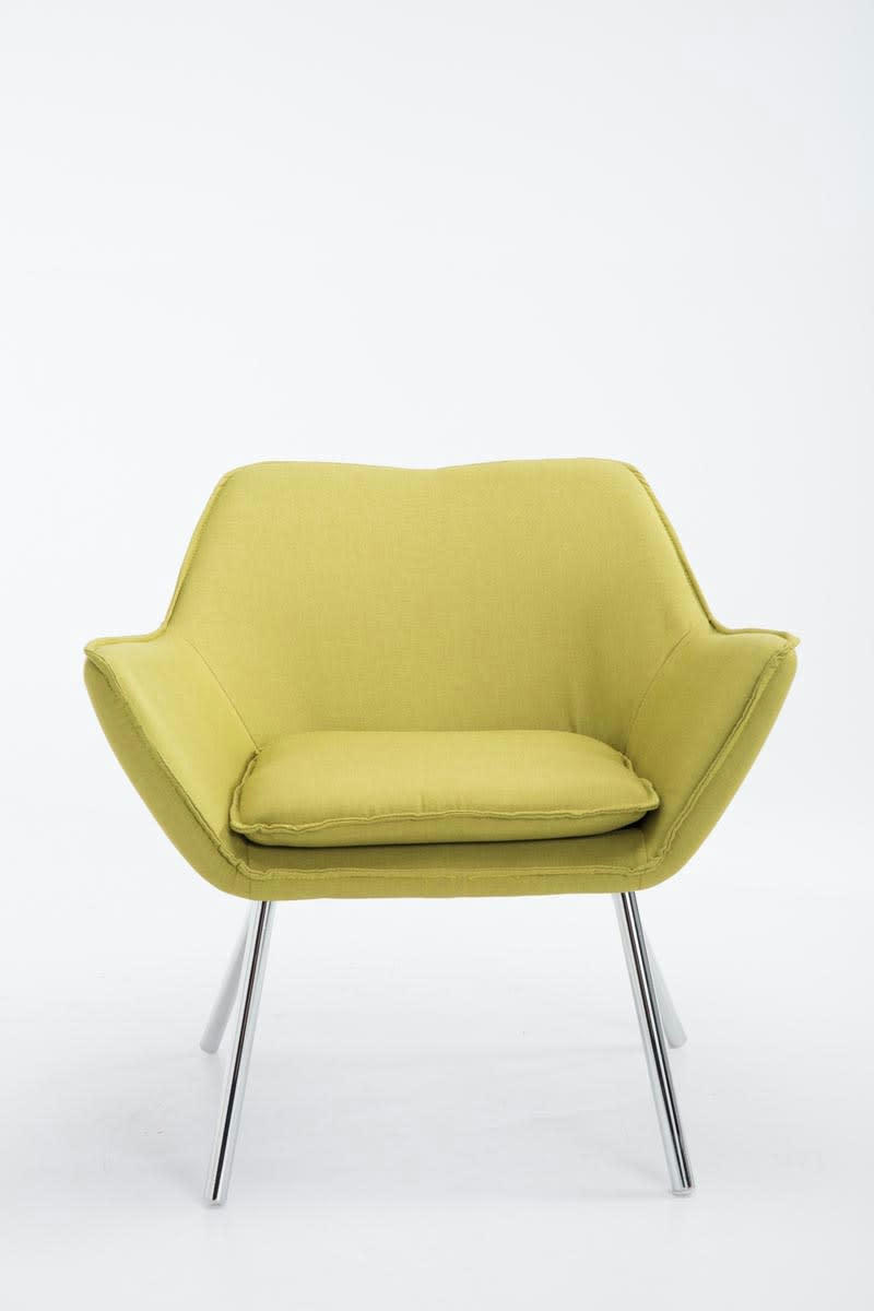 CARACAS - Fauteuil lounge avec accoudoirs assise en tissu Vert
