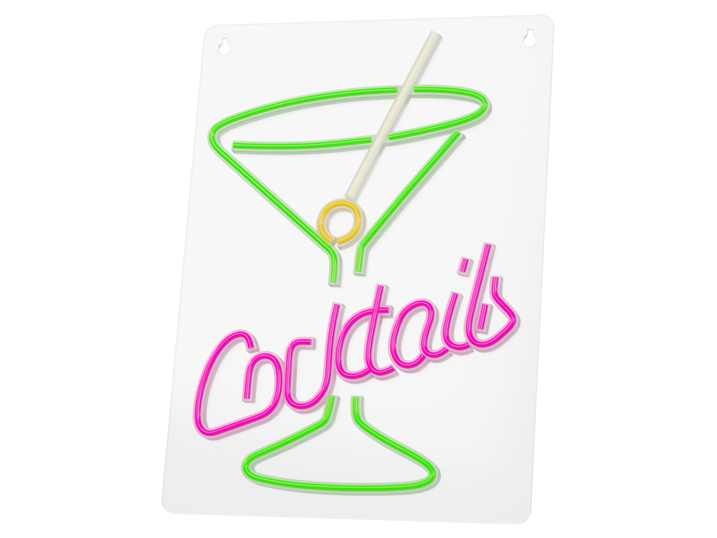 Kinkiet neonowy Cocktails LED mix kolorów