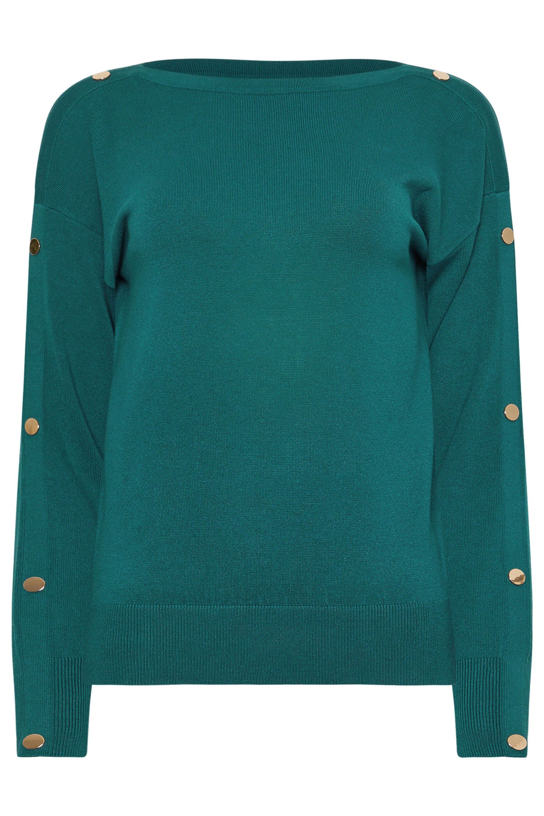 M&Co Button Sleeve Detail Jumper