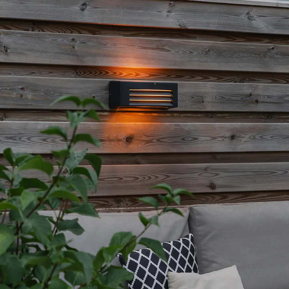 Qazqa wandlamp met glas hurricane grijs e27