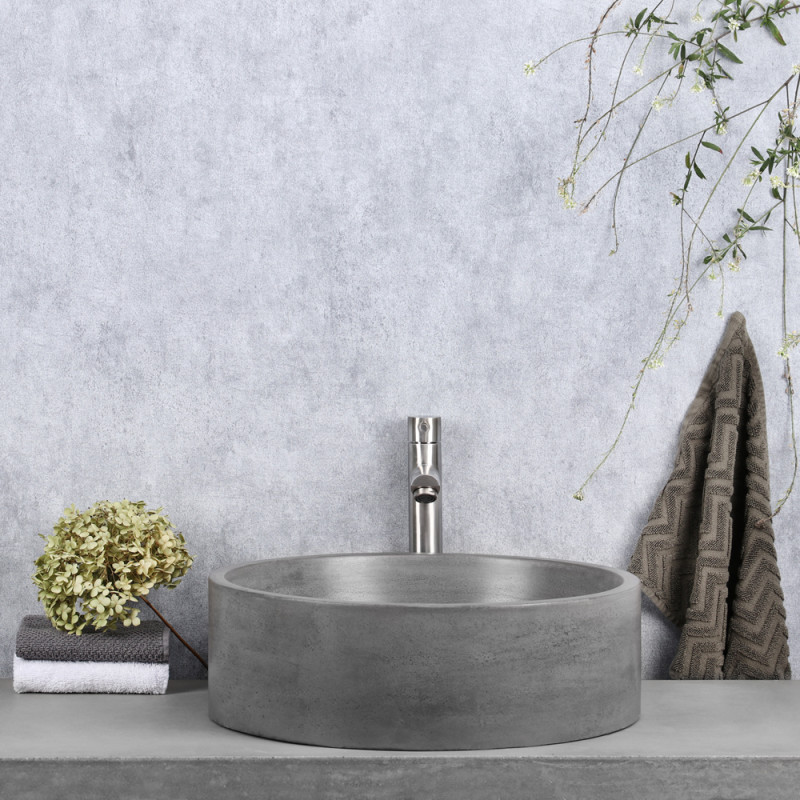 Vasque à poser Marba ronde gris foncé Ø 42 x 13 cm DIFFERNZ