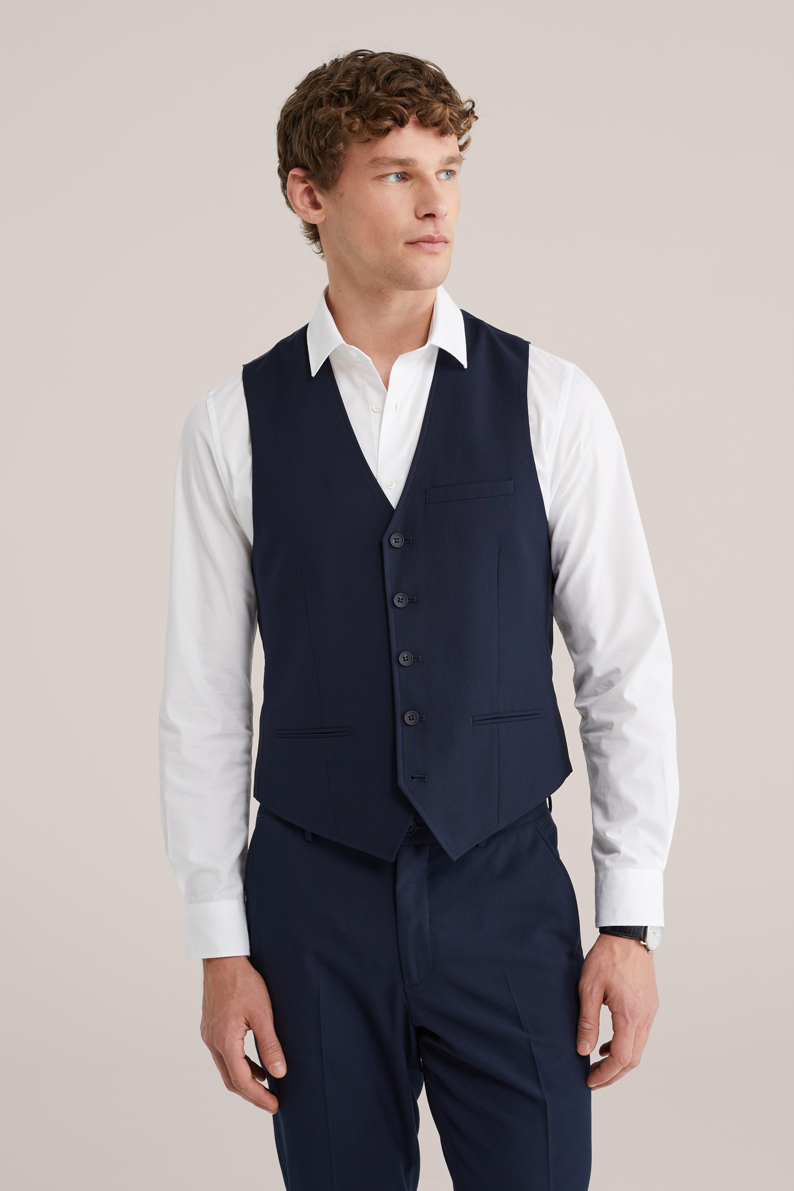 Heren slim fit gilet