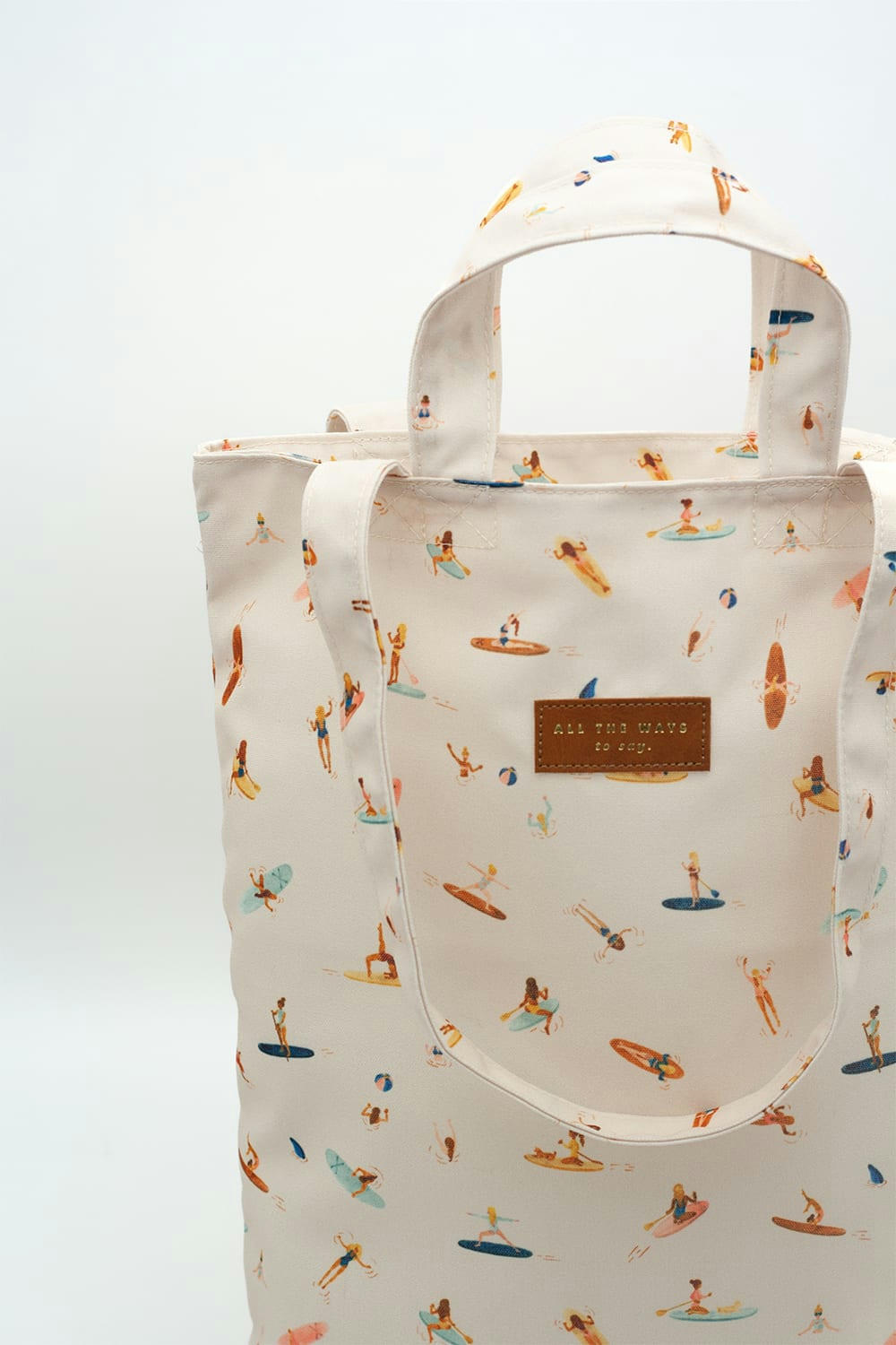 FILLES & PADDLE - Tote bag polyester recyclé motif Filles & Paddle