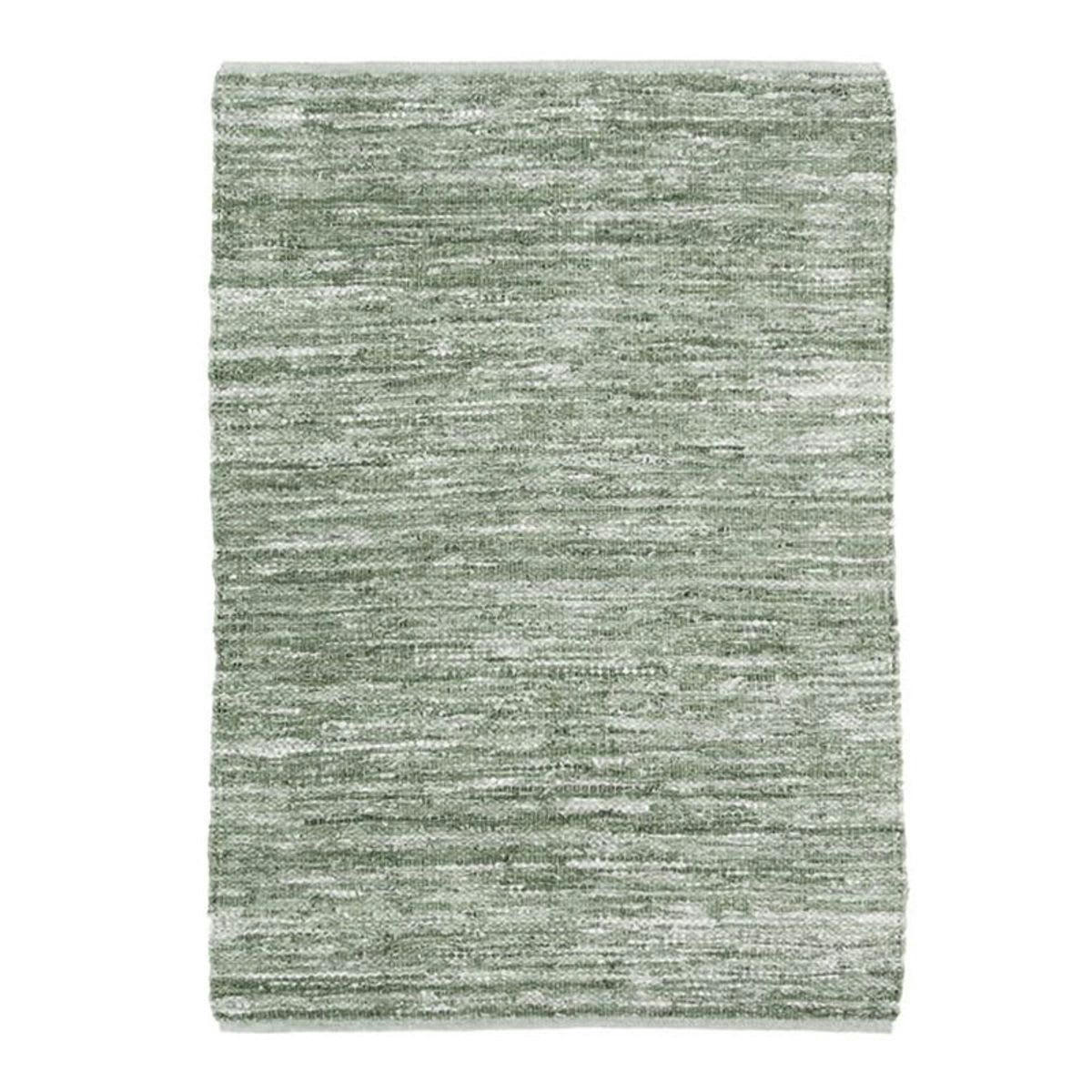 SKIN - Tapis en cuir tressé vert clair 160x230