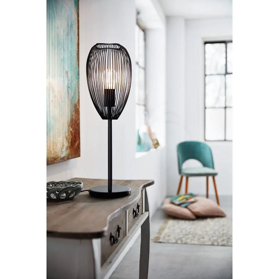 EGLO tafellamp Clevedon - zwart