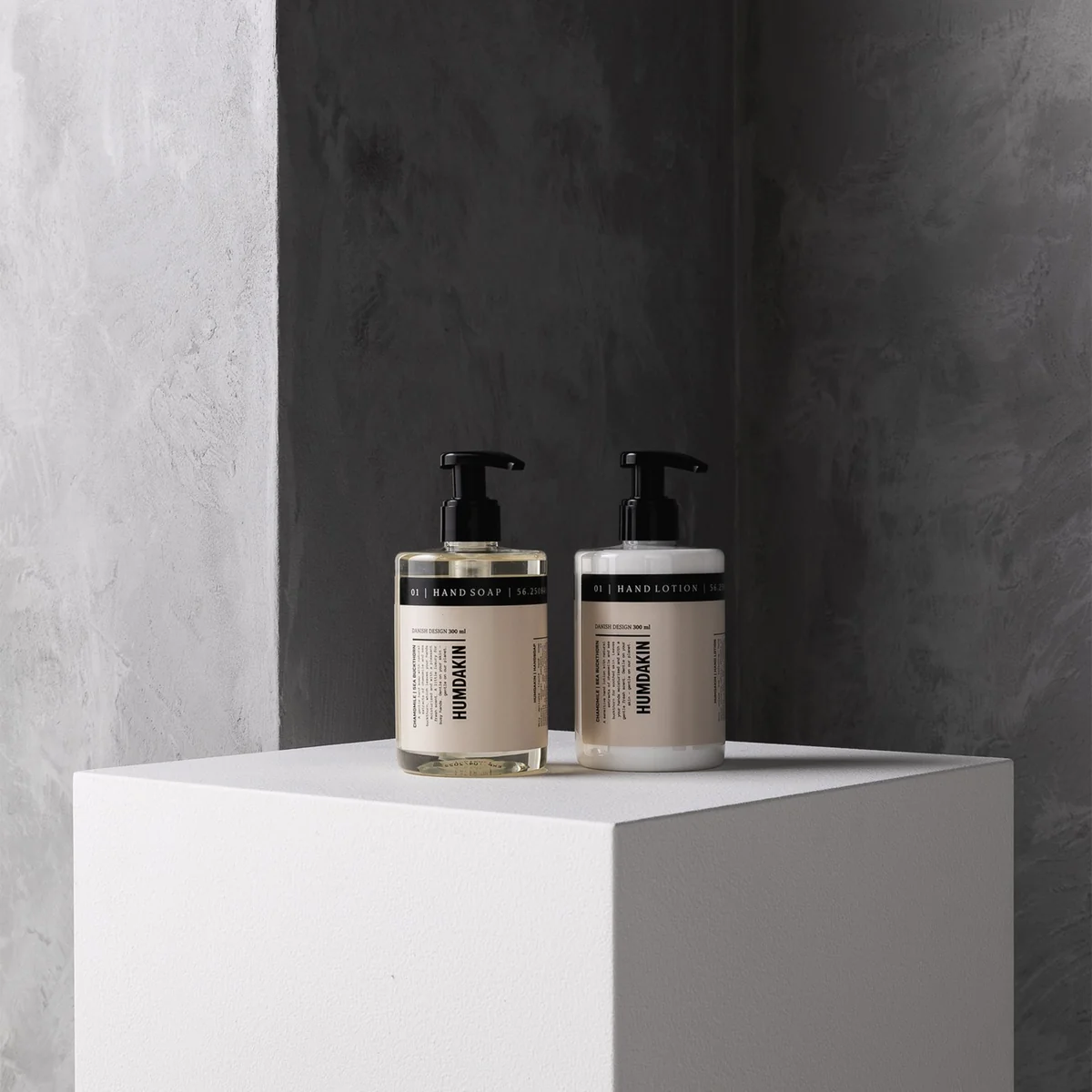 Humdakin - Handpflege Set, Handseife und Handlotion 2 x 300 ml, Rhabarber und Birke