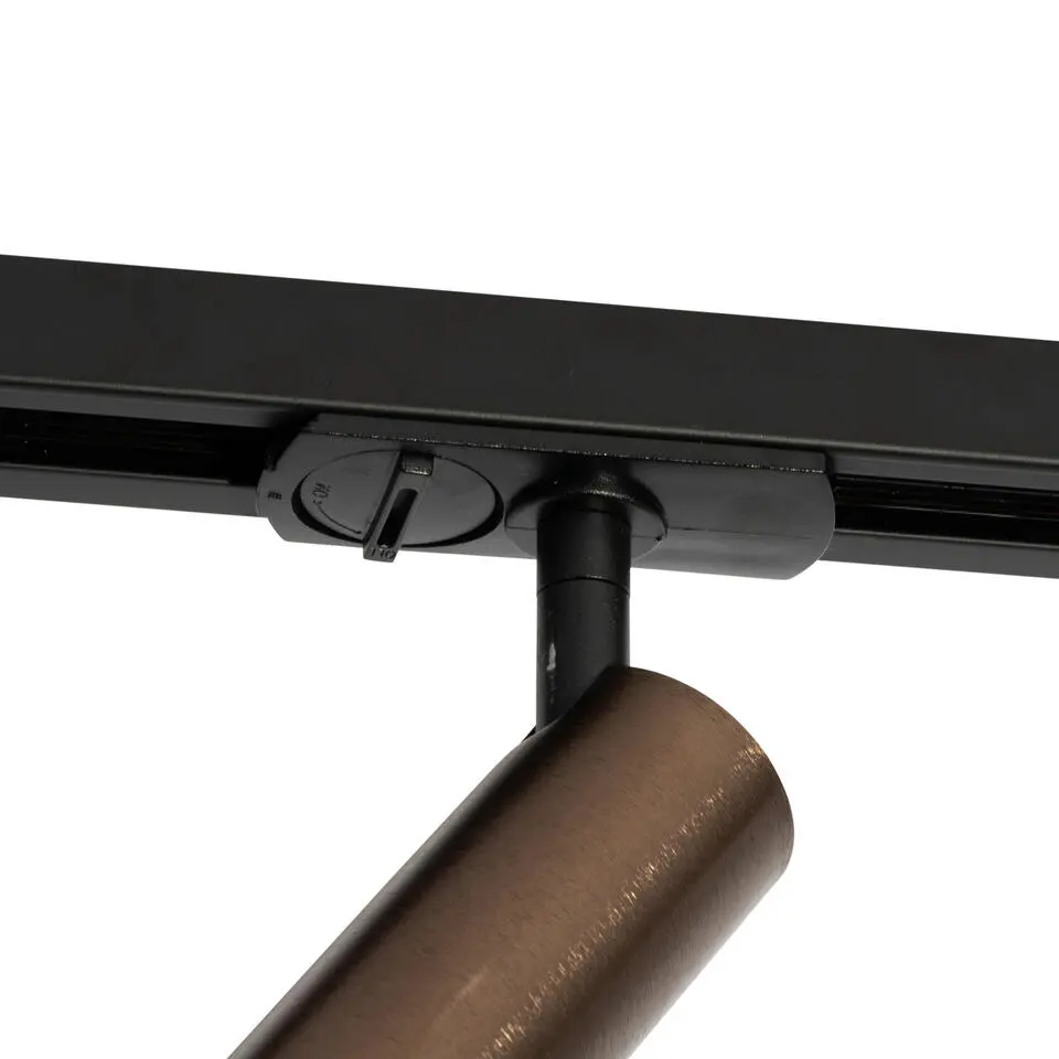 Qazqa railverlichting iconic jeana luxe bronskleurig gu10