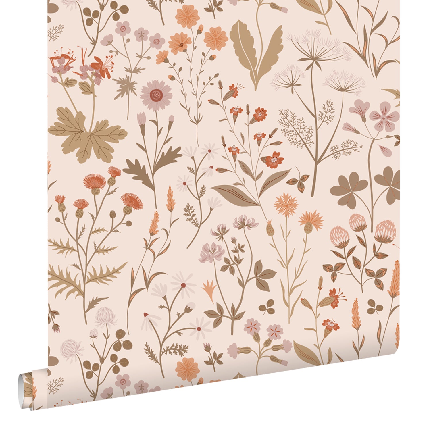 ESTAhome behang veldbloemen beige - 53 cm x 10.05 m - 139596