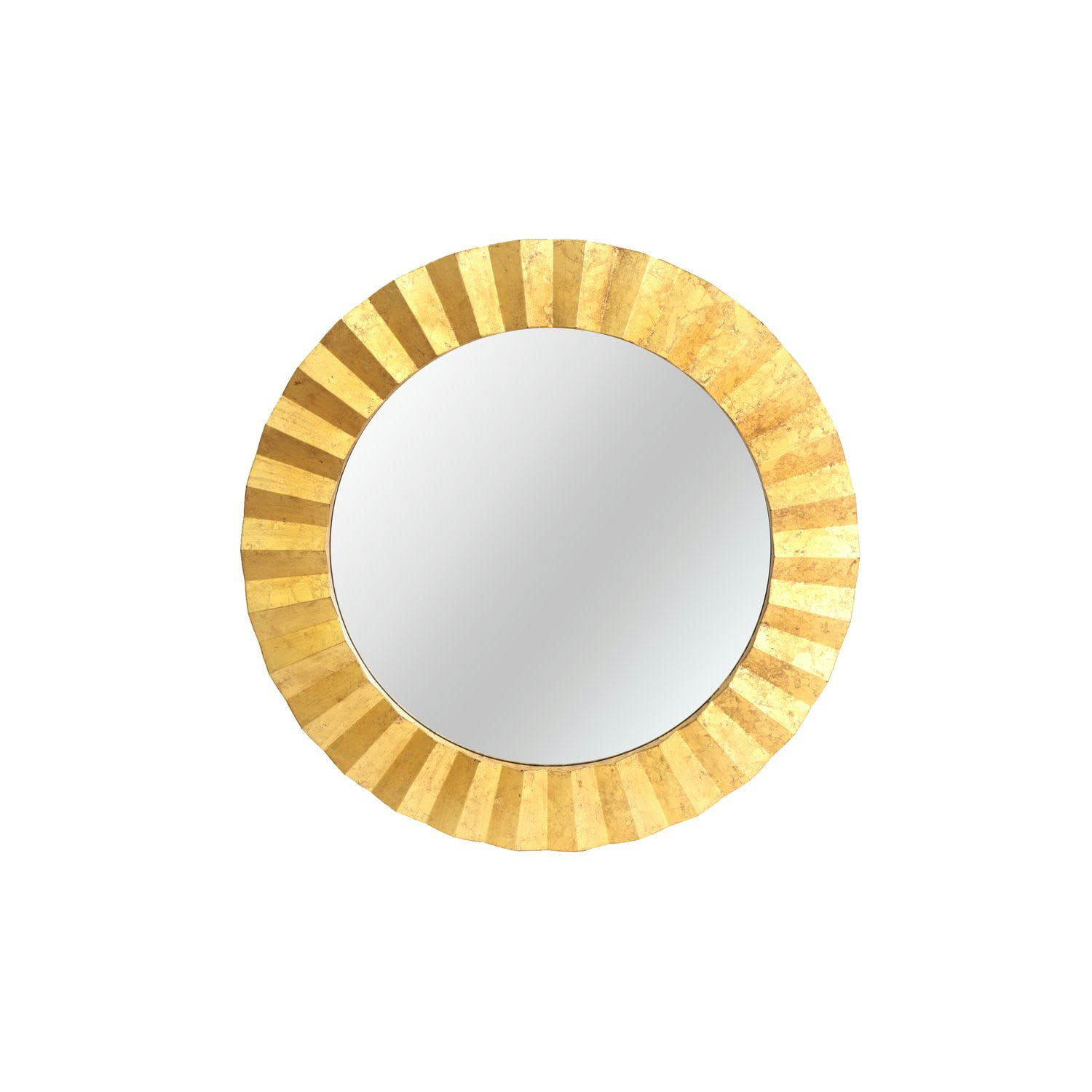 FLORA - Miroir rond en métal design flora diam. 80 cm doré