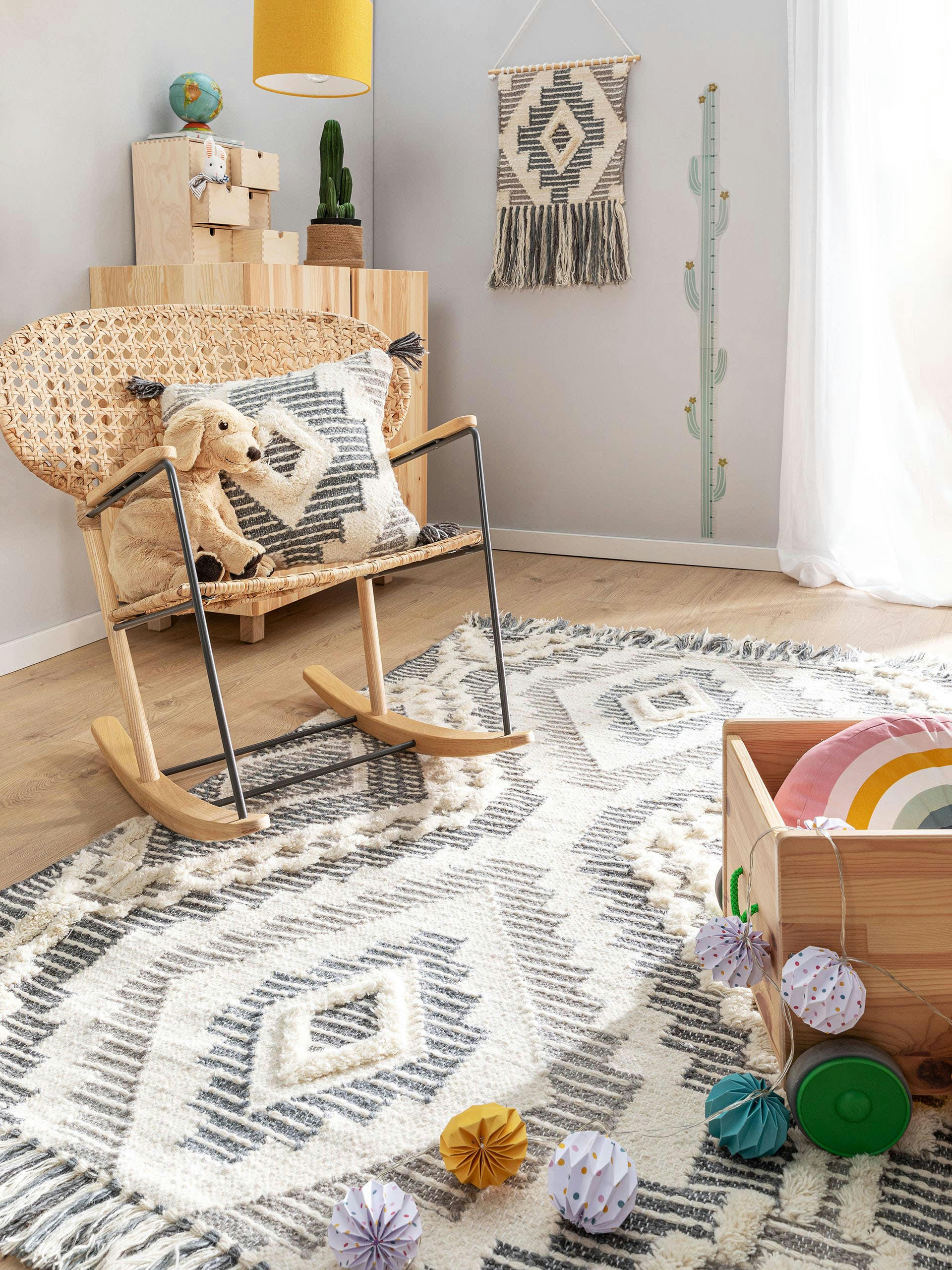 WANDA - Housse de coussin gris foncé 45x45