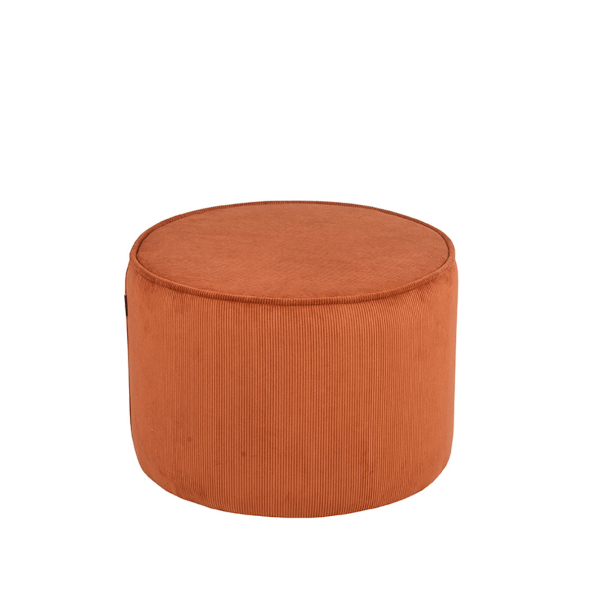LABEL51 Poef Tibo - Roest Ribstof - 55x55x40cm