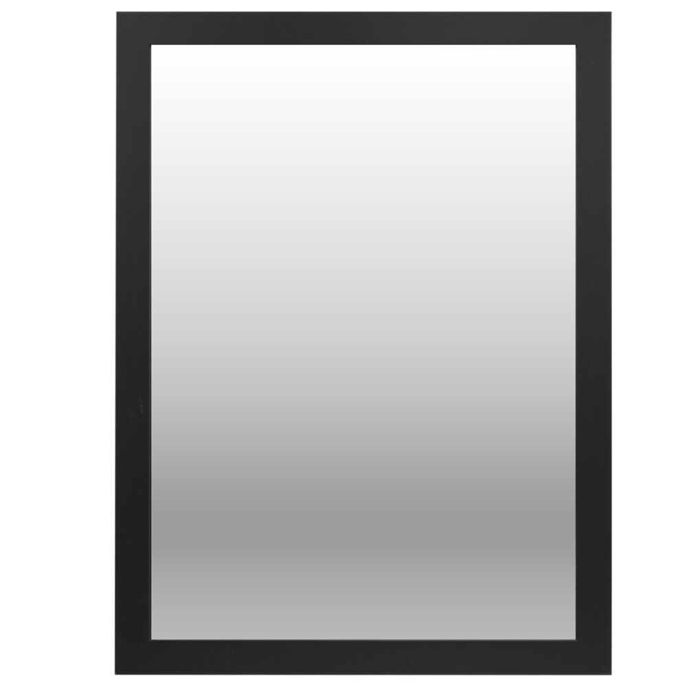 Miroir bord bois et verre noir 50x70cm