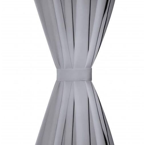 NNEVL 2 pcs Grey Slot-Headed Blackout Curtains 135 x 245 cm