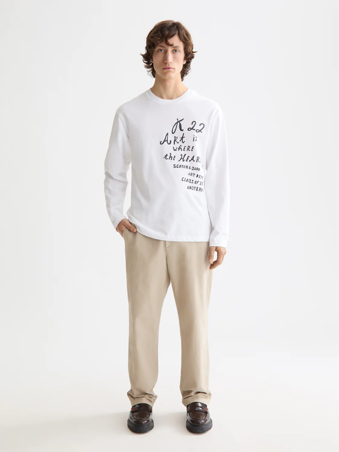 Relaxed-Fit Long-Sleeved Artwork T-Shirt