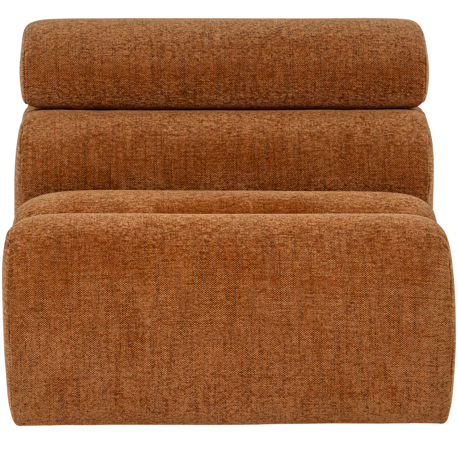 WOOOD 1-zits element bank Novi - Polyester - Oranje Melange - 86x82x113