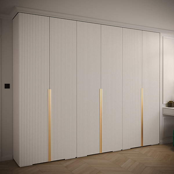 Armoire Manhattan Ryfel 9 a portes battantes H. 236,7 x L. 300 x P. 47, 6 portes