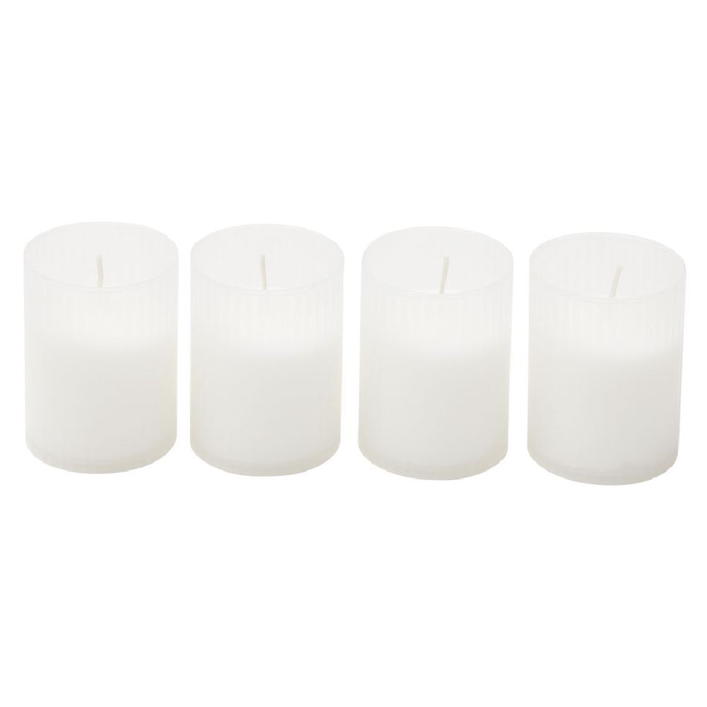 Bougie funéraire blanc Ø4,8xH6,3cm x4
