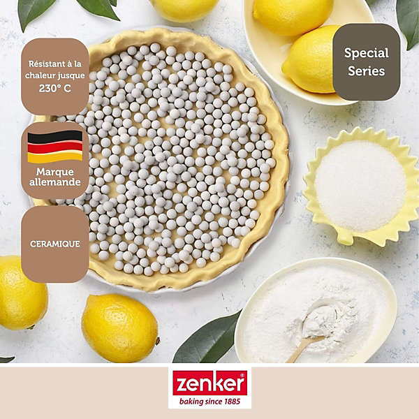 Lot de 2 seaux de billes de cuisson pour pâte sablée, pot de 600 grammes Zenker Smart Pastry