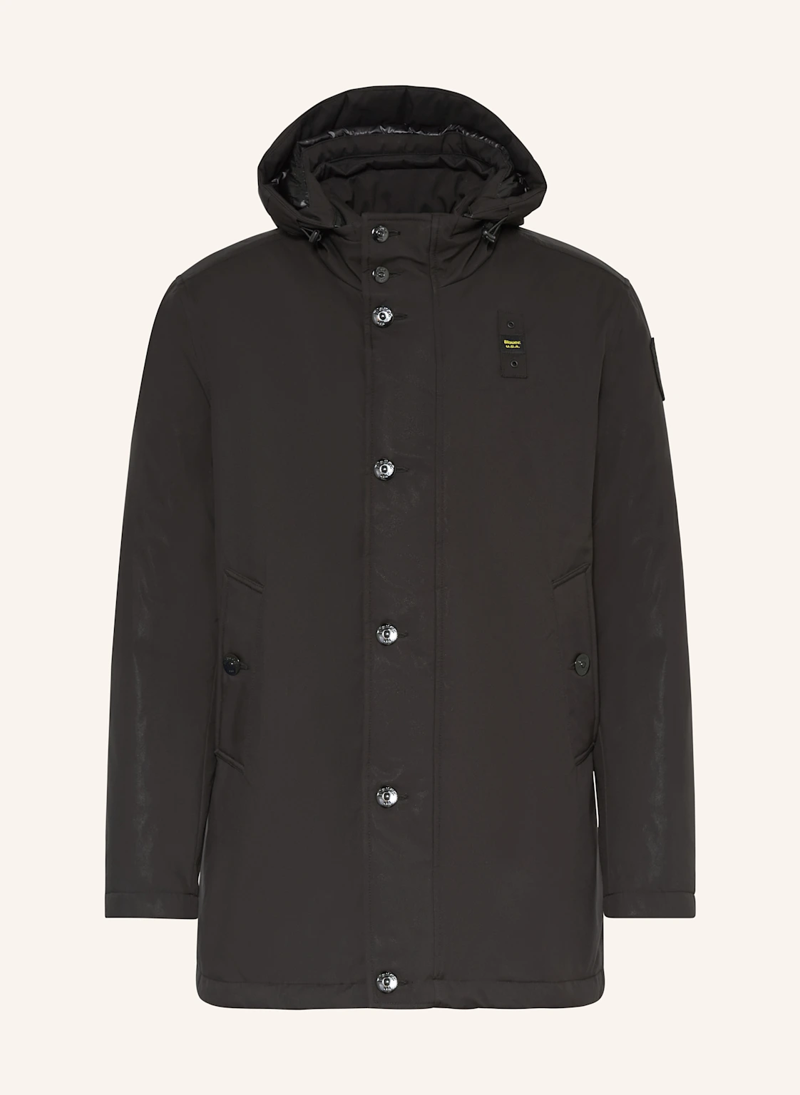 Blauer Daunenparka CHESTER mit abnehmbarer Kapuze