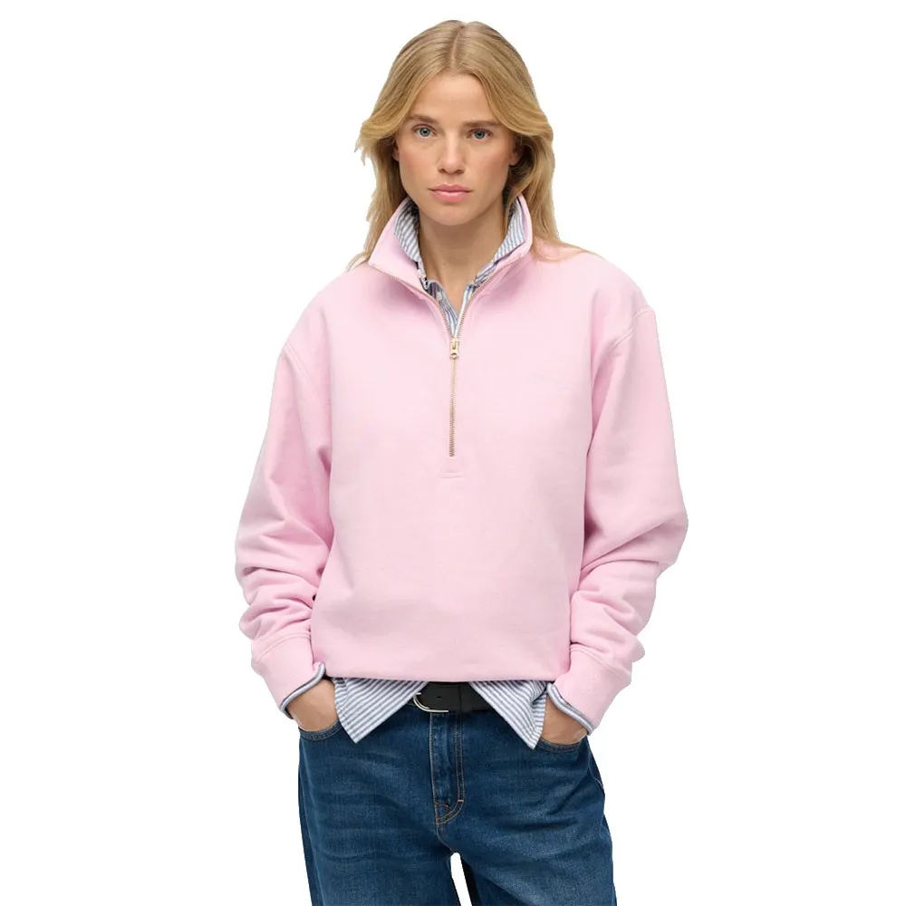 Superdry Essential Logo Embroidered half zip sweatshirt