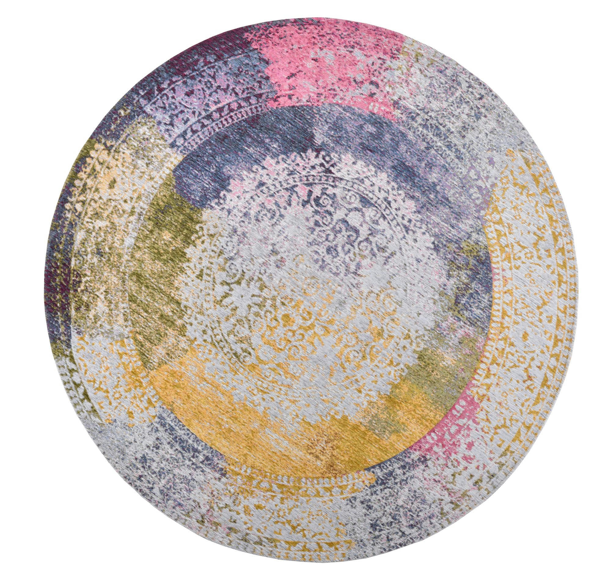 COSIMA - Tapis salon tissé plat - multicolore Diam 160 cm