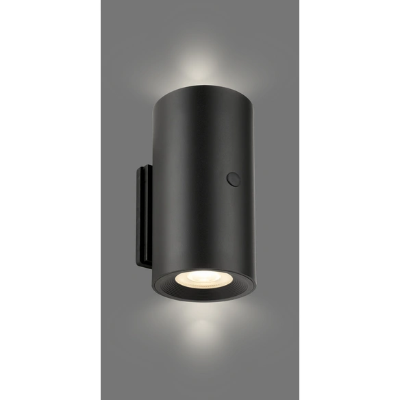 Leuchte, LED Wandleuchte, 2 W, matt-schwarz