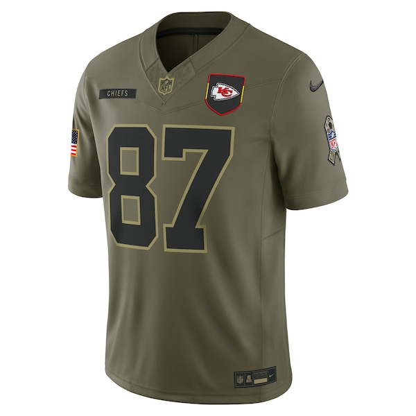 Travis Kelce Kansas City Chiefs Nike 2025 Salute to Service Limited Jersey - Olive