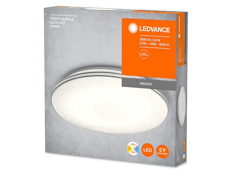 Plafon Orbis LED 40 cm aluminiowy biały