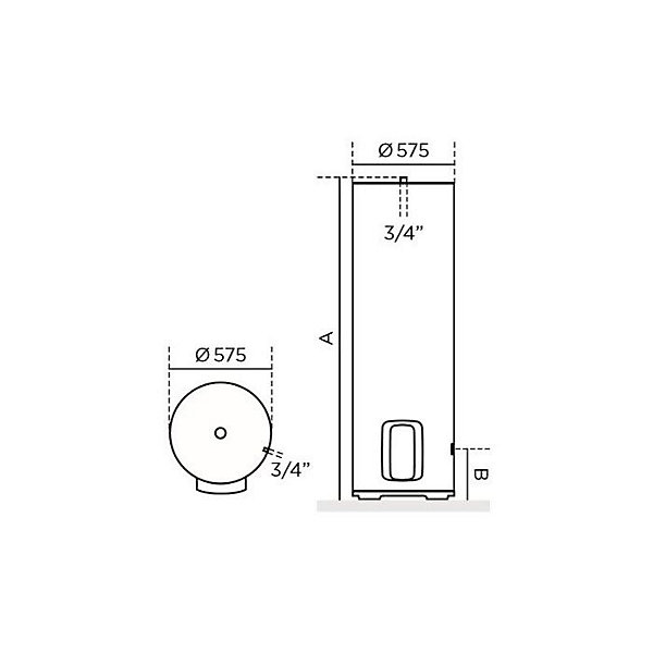 Chauffe-électrique DURALIS stable 150 L - Chauffe-eau électrique Duralis vertical stable 150 L - Blanc - Classe énergétique : C