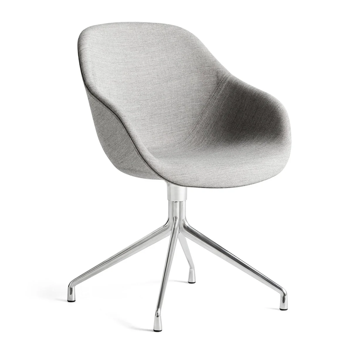HAY - About A Chair AAC 121, Aluminium poliert / Remix 123 grau