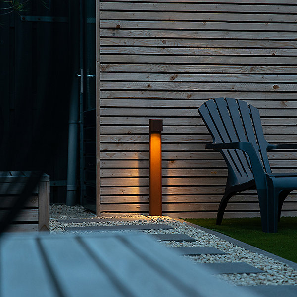 Lampadaire d'extérieur intelligent marron rouille 65 cm IP44 avec WiFi GU10 - Baleno