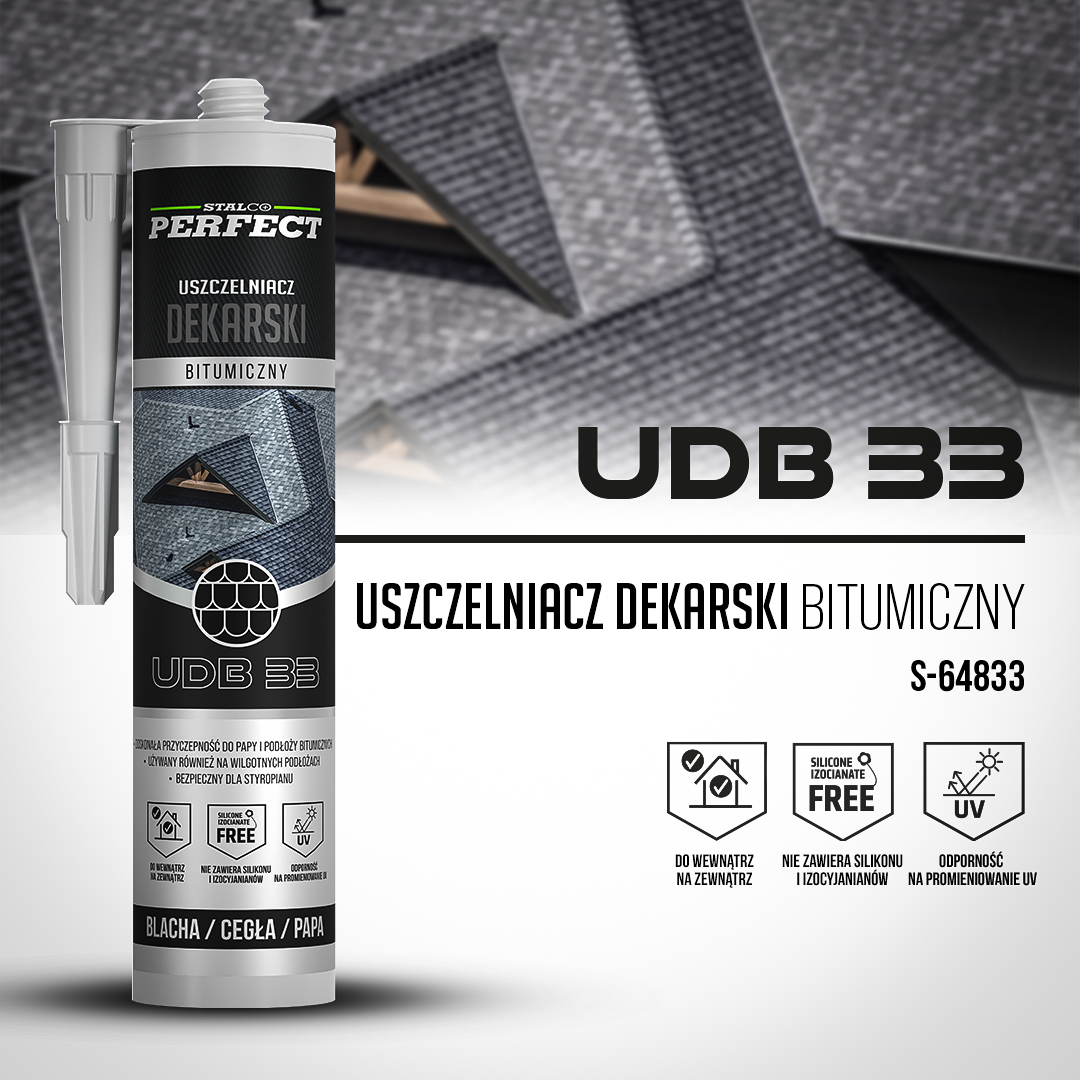 Uszczelniacz dekarski bitumiczny czarny STALCO PERFECT S-64833