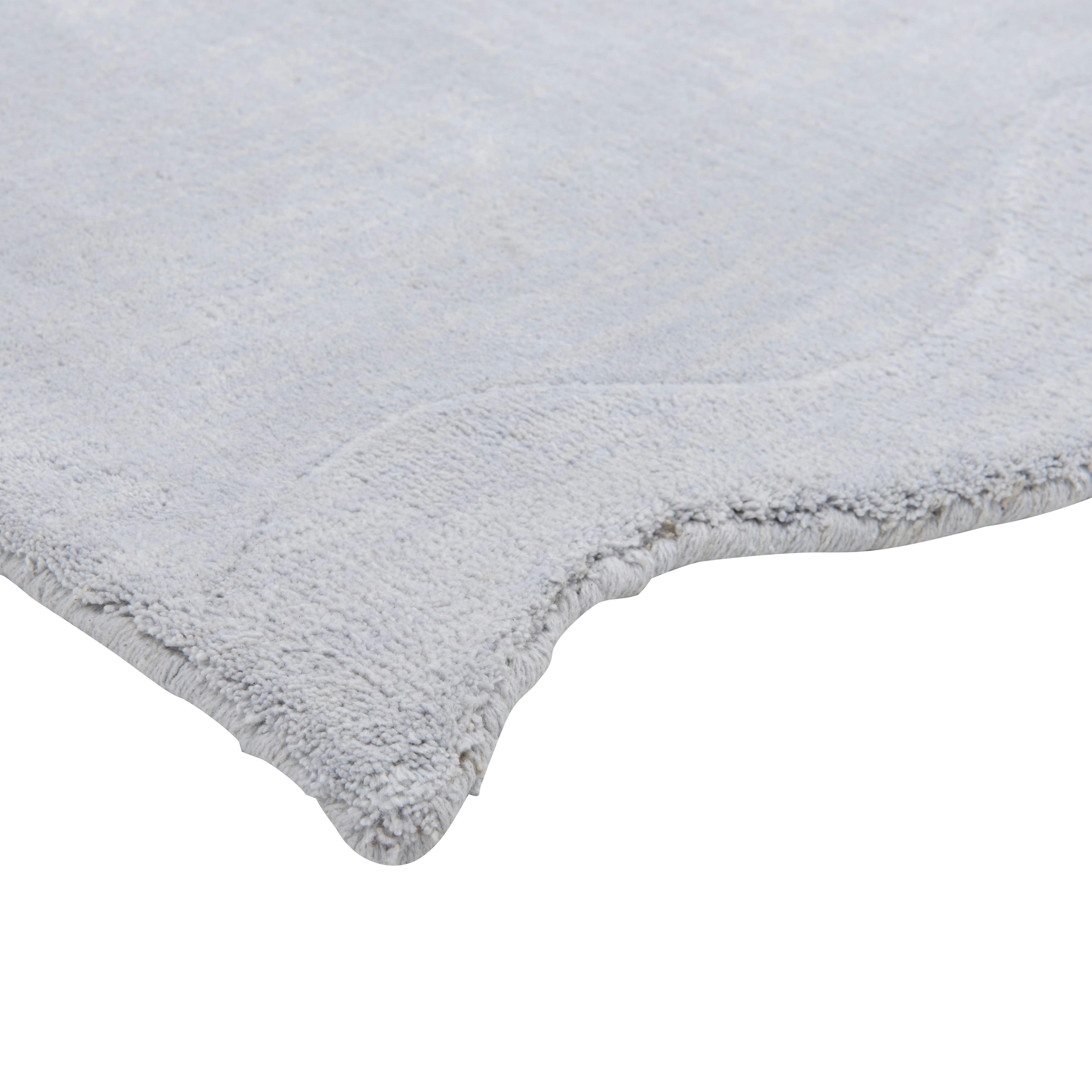 HECATE - Tapis design vague en coton bleu 60x120