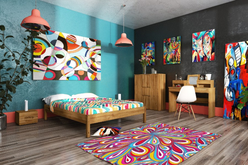 Rama łóżka VENTO A 80x190 cm bez Zagłówka Dąb Dziki