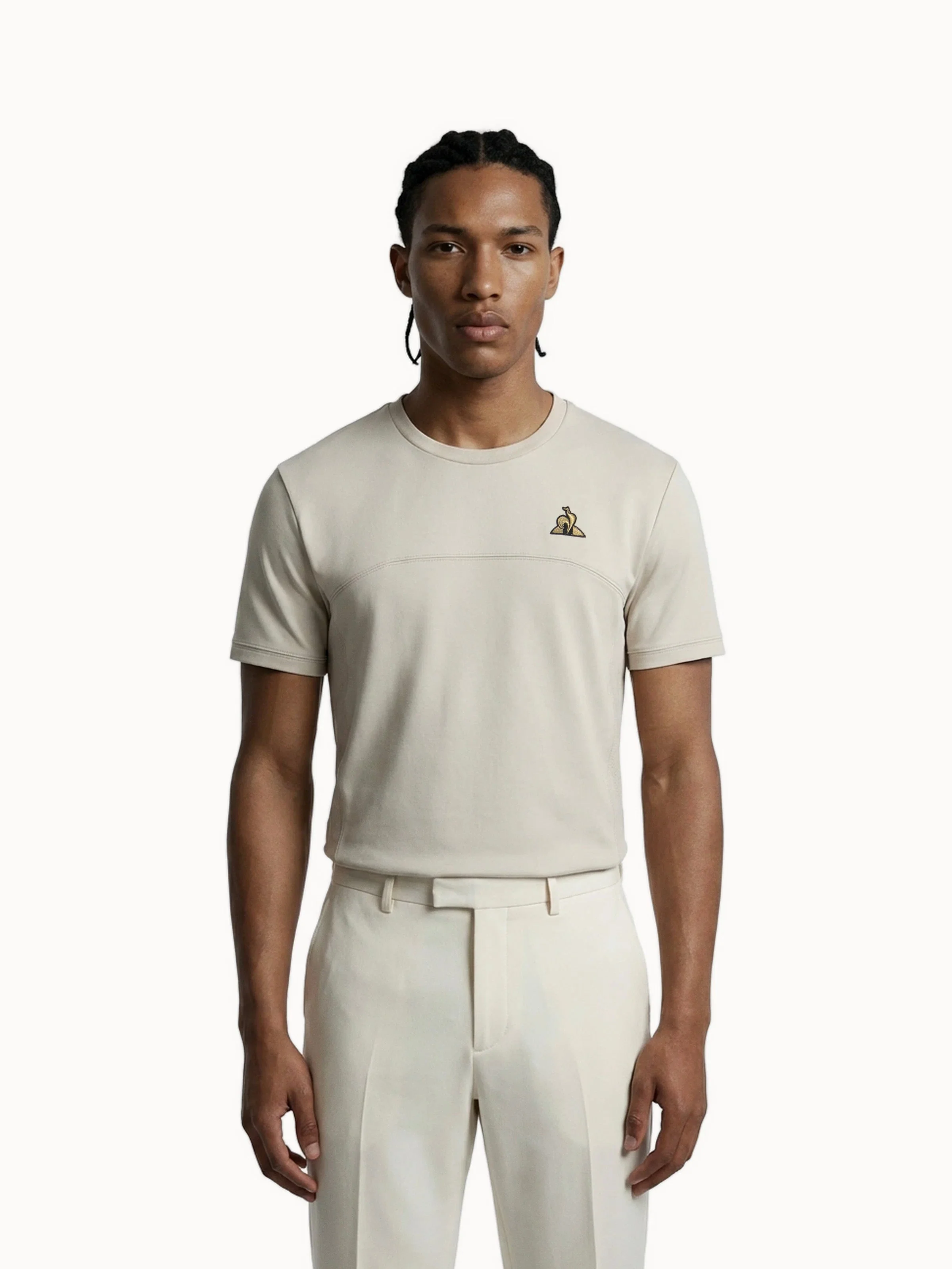 T-shirt Coq d'or avec empiècements côtés texturés
