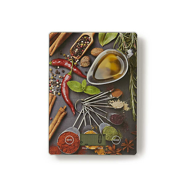 Balance de cuisine numérique Design imprimé LCD Verre 5kg Max NEDIS