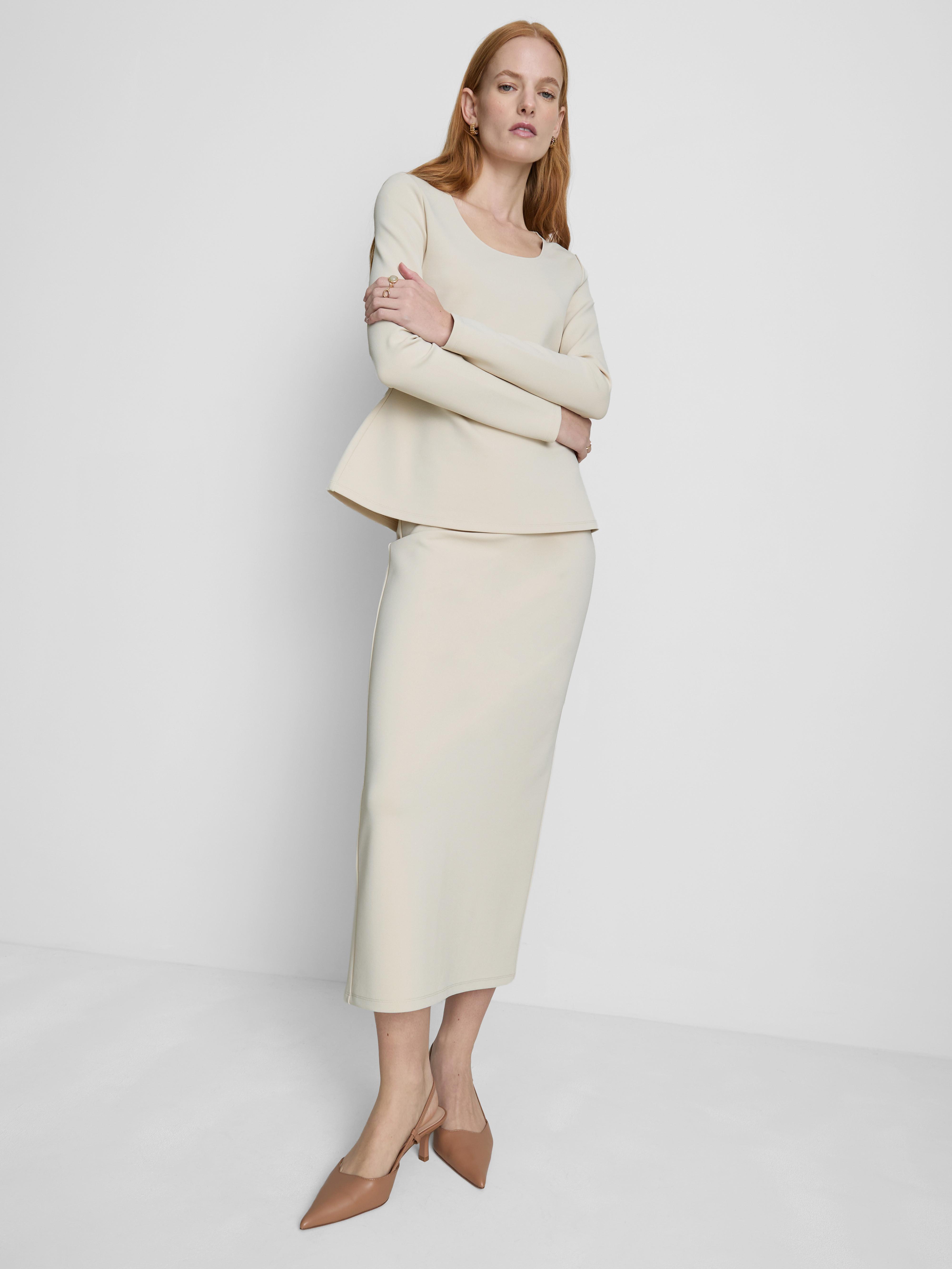 Paula Echevarría Compact Midi Skirt