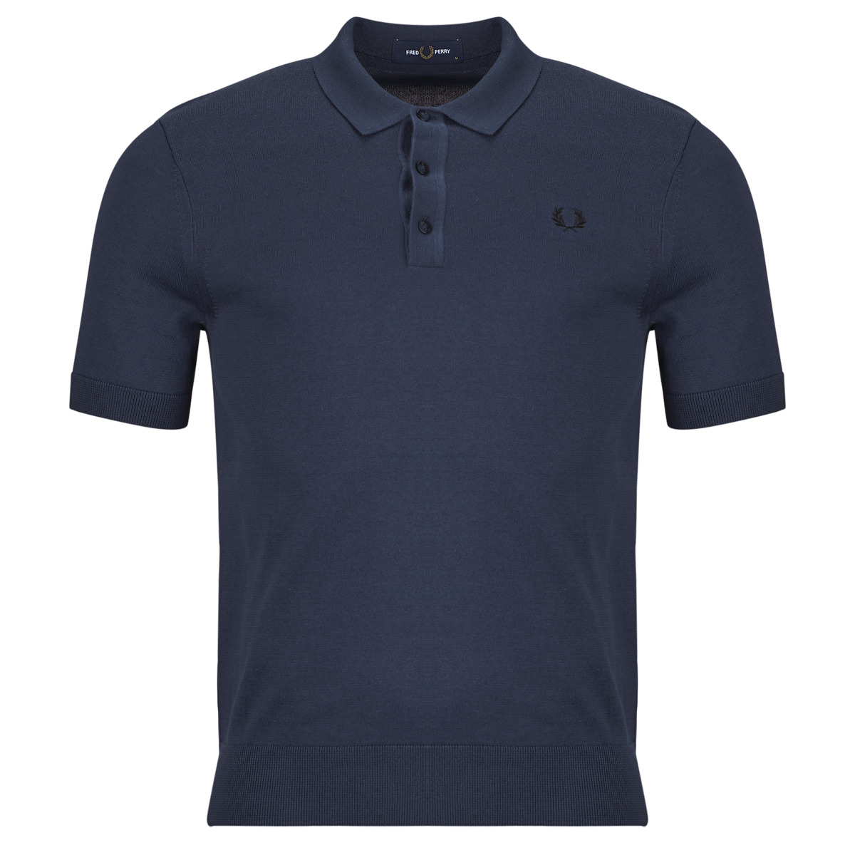 Fred Perry - SUPIMA COTTON KNITTED SHIRT - Marine
