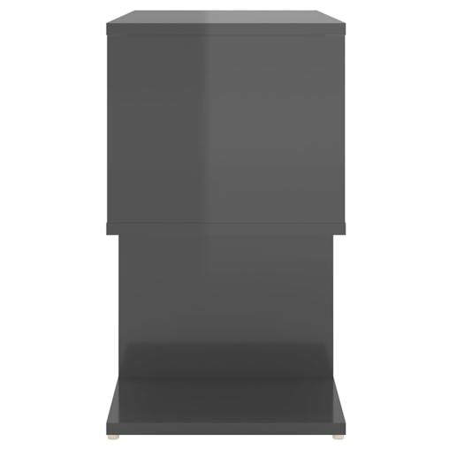 NNEVL Bedside Cabinets 2 pcs High Gloss Grey 50x30x51.5 cm Chipboard
