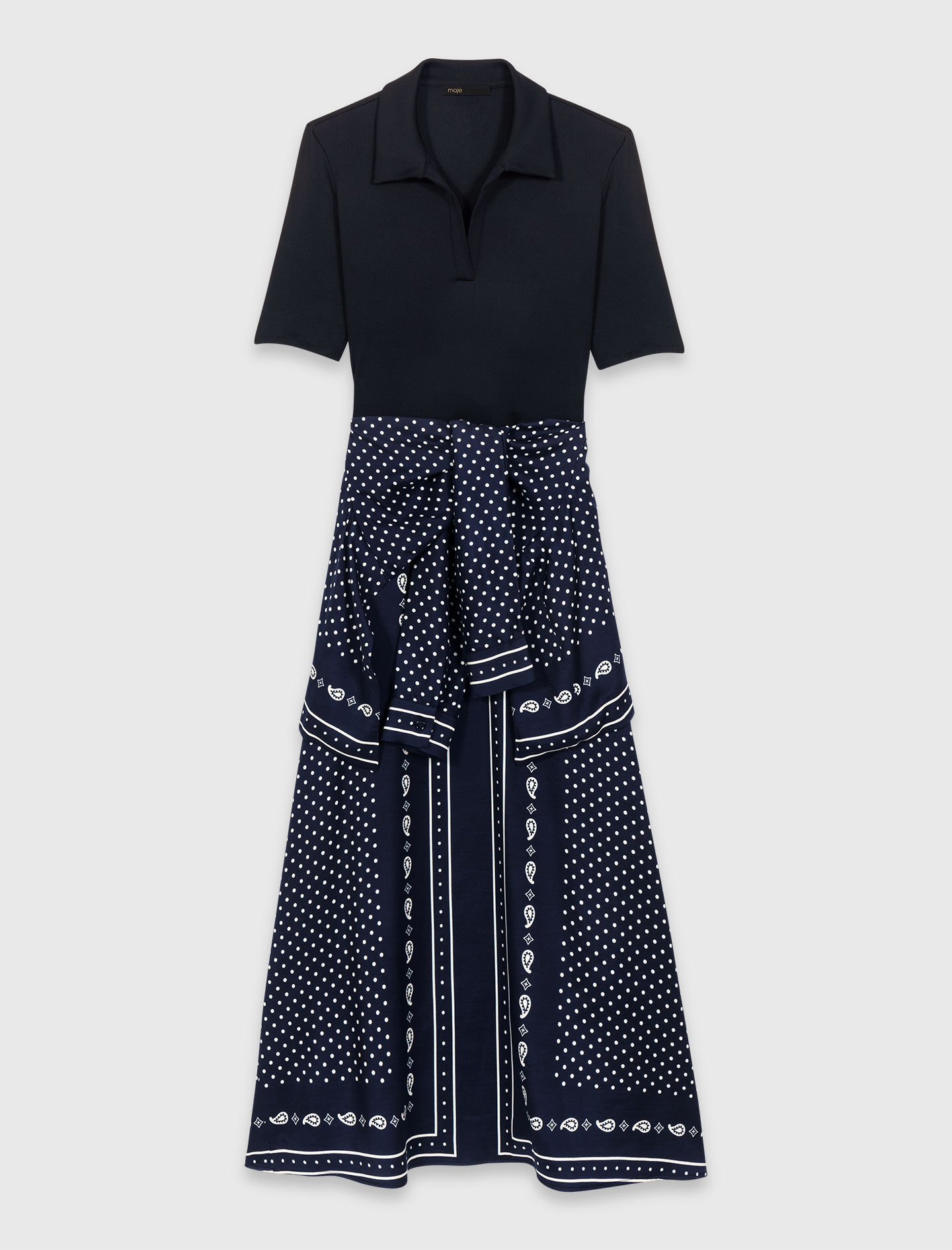 Robe bi-matière imprimée
