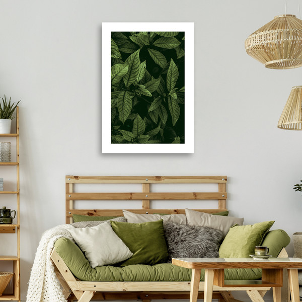 Feeby Obraz na płótnie, Zielone liście 40x60