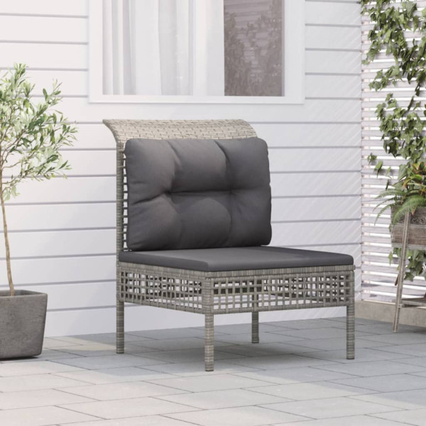 Sofa środkowa Szary Technorattan sofa środkowa vidaXL