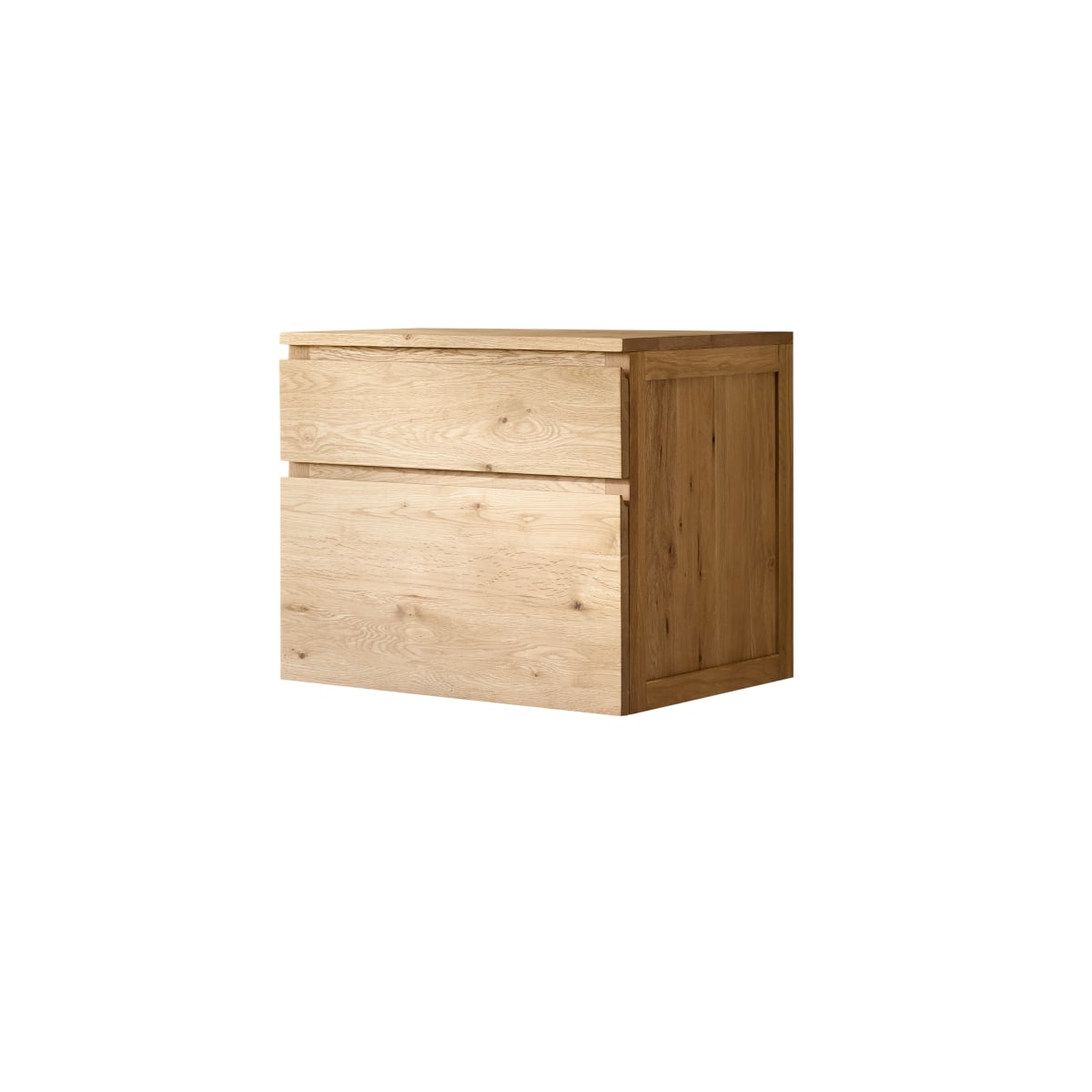 Tikamoon Massief eikenhouten wastafelmeubel 60 cm - Naturel