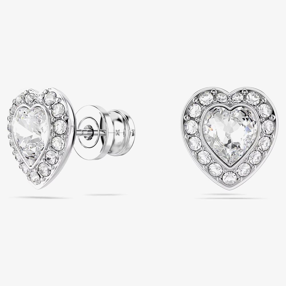 Swarovski Ariana Grande X Swarovski Capsule White Crystal Heart Stud Earrings 5720859