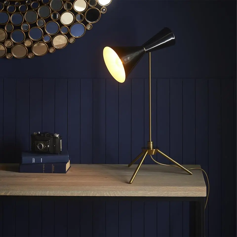 Signature - FRANCOIS Bureaulamp - Zwart - 40x31x70 cm