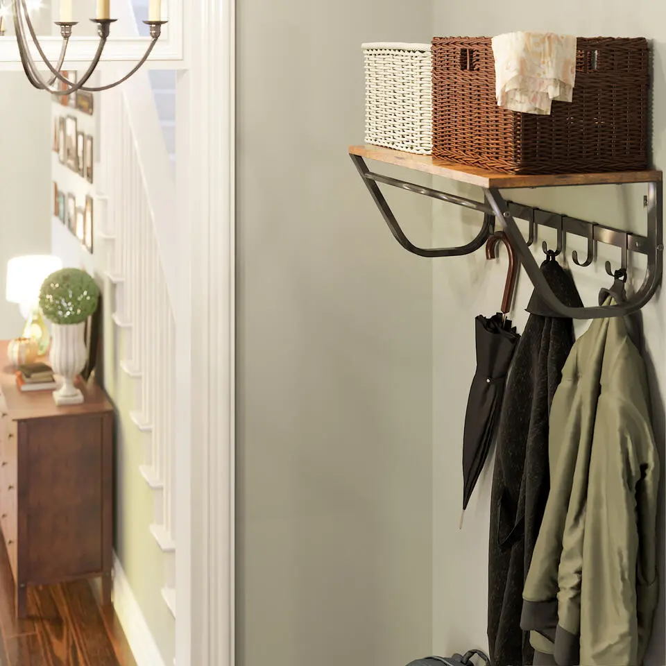 Kapstok voor de Muur of Wand - Rustiek Bruin - Vintage