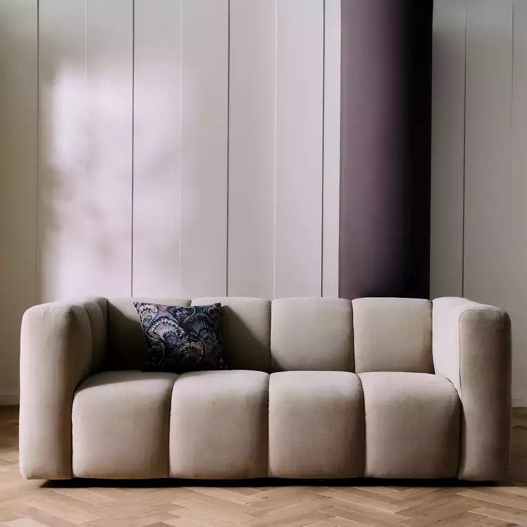 Habitat Kristen Fabric 3 Seater Sofa - Cream