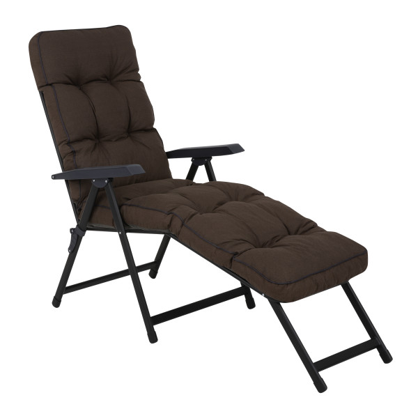 Leżak ogrodowy z podnóżkiem Lena Lounger Black Edition H047-04PB PATIO